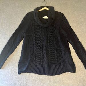 Cabi Women’s Knit Sweater Navy Blue Long Sleeve Cozy‎ Cowl Neck Size M